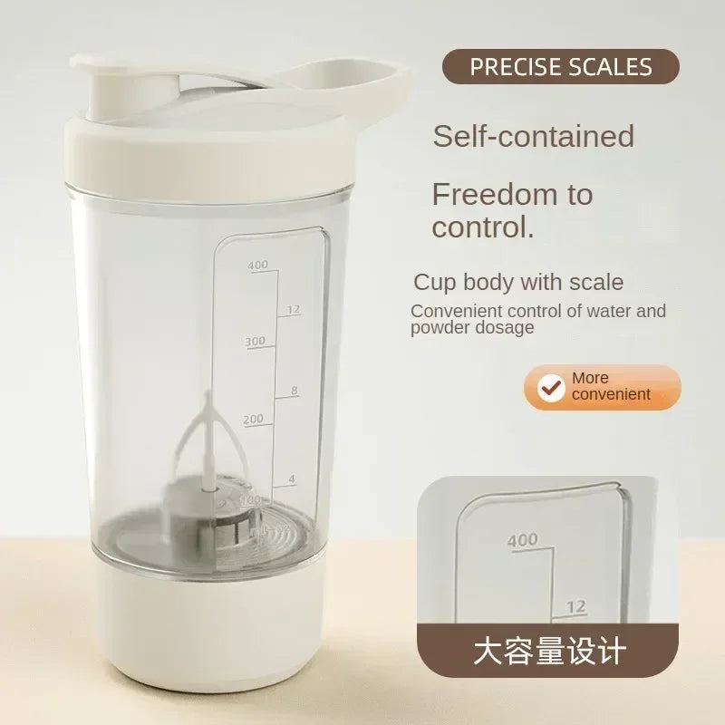 Vaso Mezclador Eléctrico Recargable 450 Ml Para Batidos De Proteína