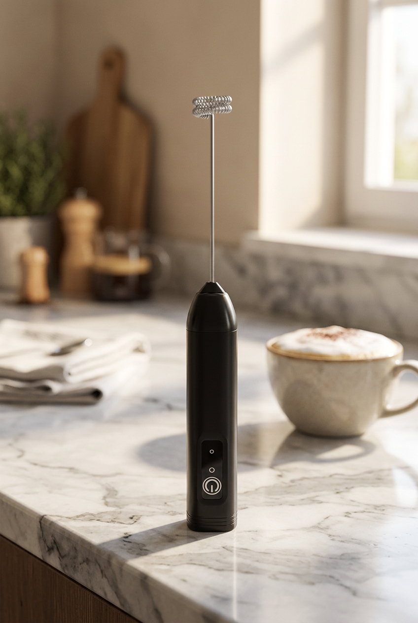Espumador De Leche Recargable Por USB Con 3 Velocidades