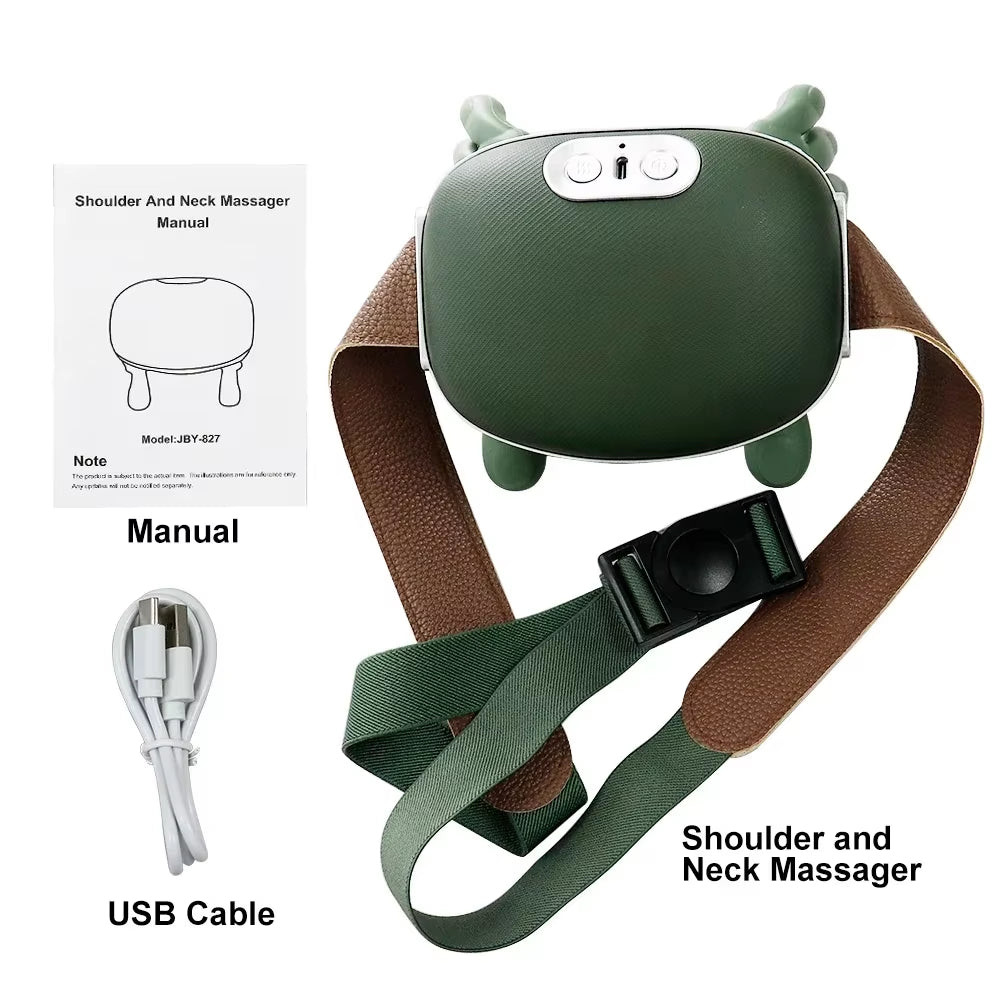 Bionic Finger Neck Shoulder Trapezius Muscle Relax Massager Neck Cervical Kneading Massage Shawl Brushless Motor Neck Masajeador