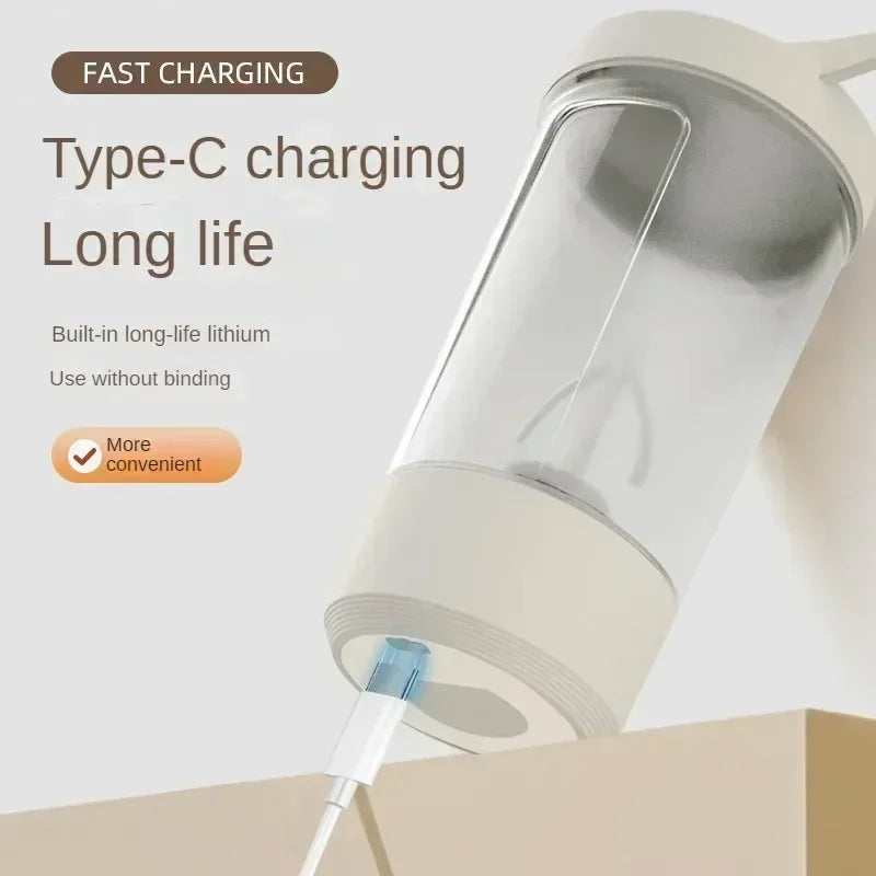 Vaso Mezclador Eléctrico Recargable 450 Ml Para Batidos De Proteína