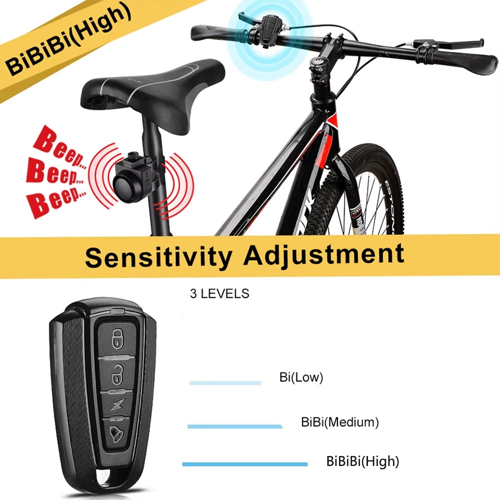 Alarma Antirrobo Recargable Con Mando Para Bici Y Moto