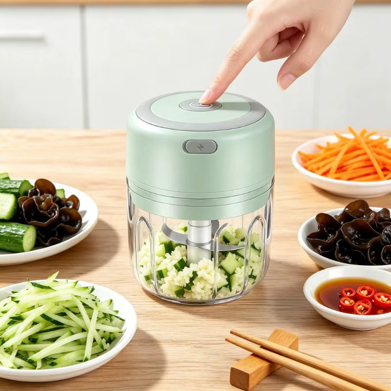 Picadora Eléctrica Inalámbrica De Ajo Y Verdura 250 Ml