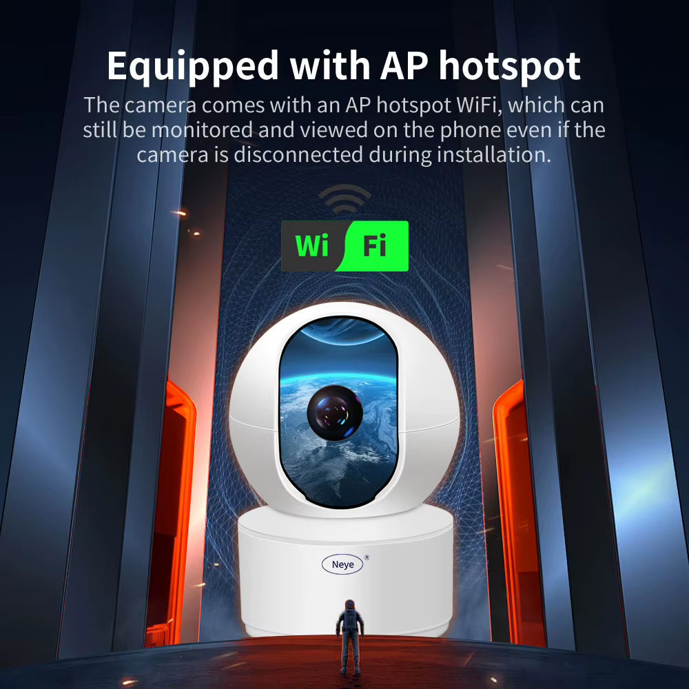 Neye S5 Wifi Smart Camera 8MP 4K Indoor Baby Monitor 360 ° Pan Tilt Automatic Tracking Camera CCTV Bidirectional Audio Camera