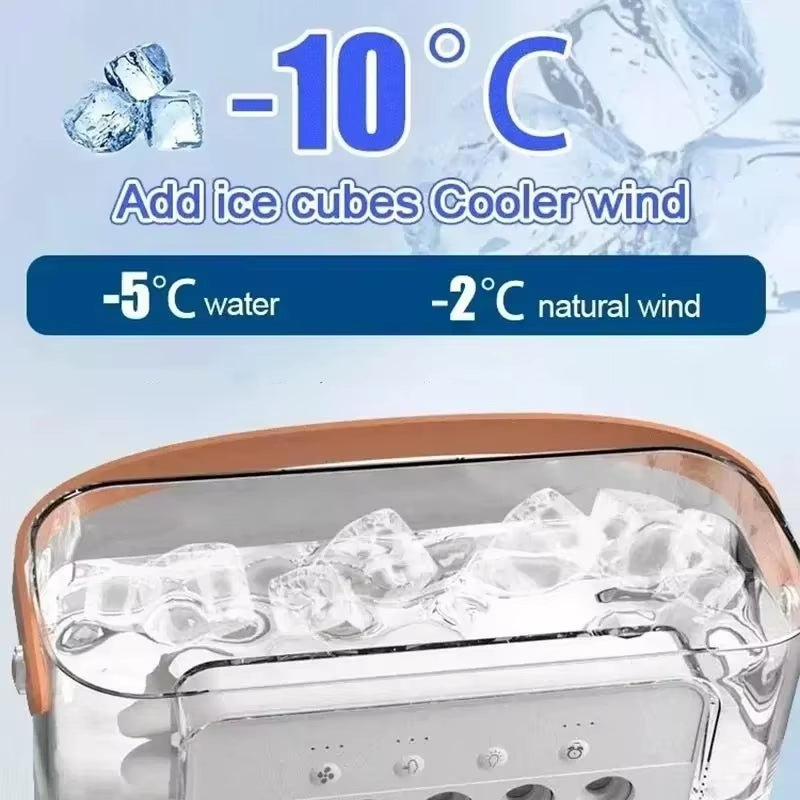 Mini Enfriador De Aire 3 En 1 Con Humidificador Y Luz LED