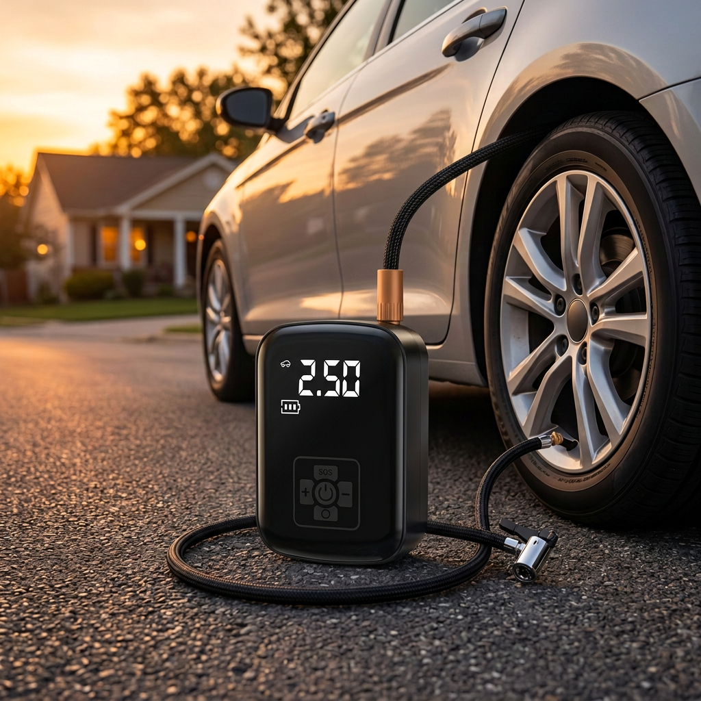 Inflador De Ruedas Inalámbrico Portátil Para Coche, Moto Y Bici