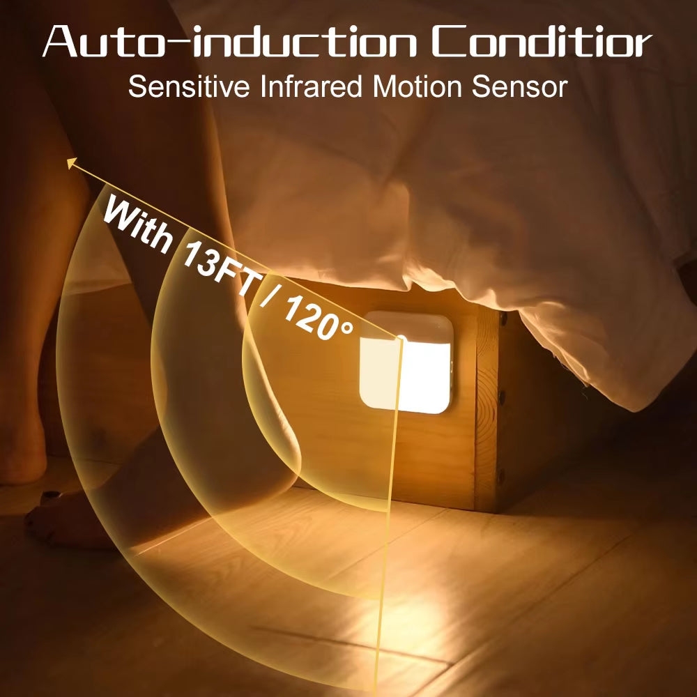 Luz LED Recargable Con Sensor De Movimiento Para Armarios Y Escaleras