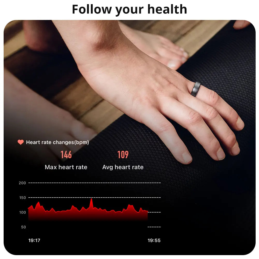 Anillo Inteligente De Salud: Pulso, Oxígeno Y Sueño, Resistente Al Agua
