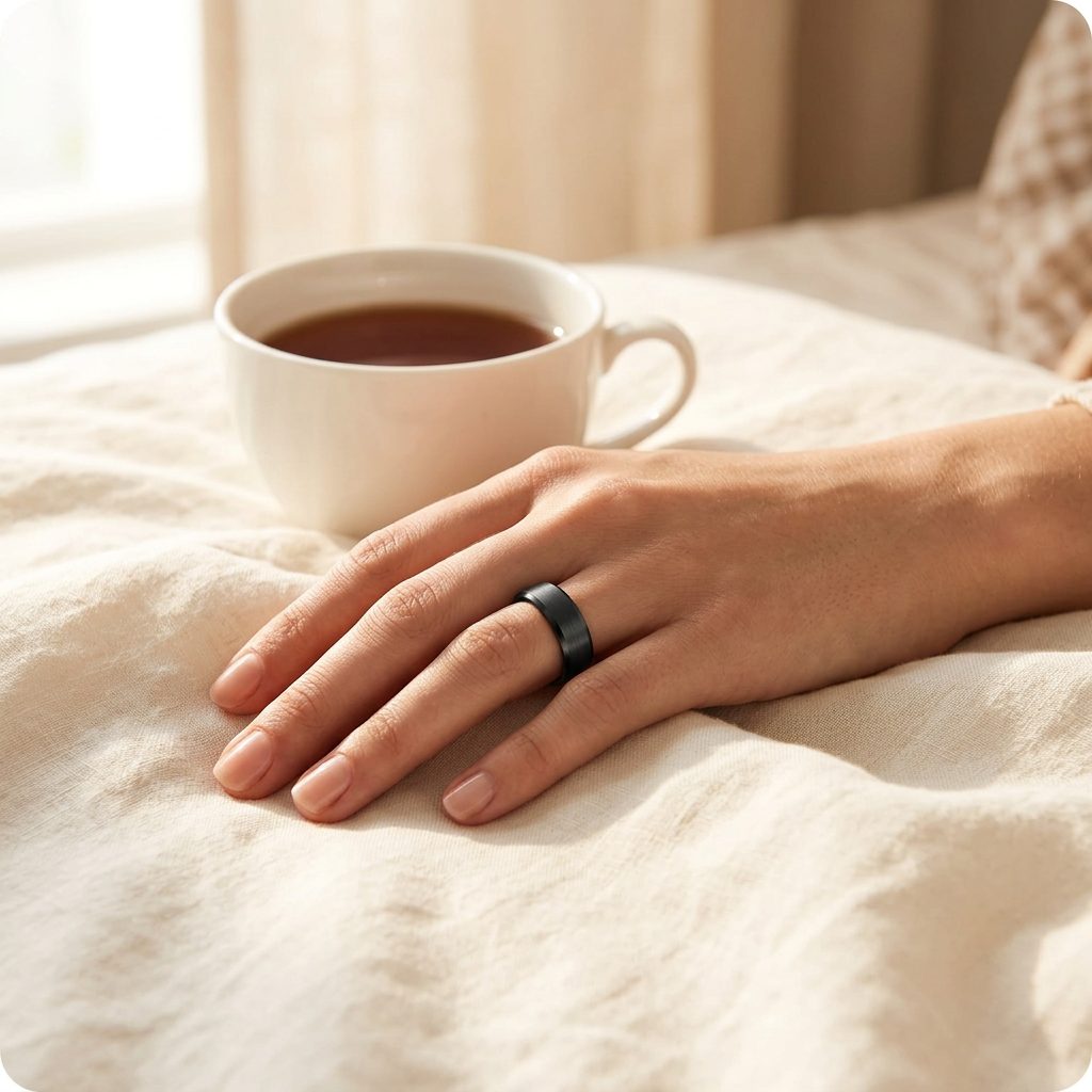 Anillo Inteligente De Salud: Pulso, Oxígeno Y Sueño, Resistente Al Agua