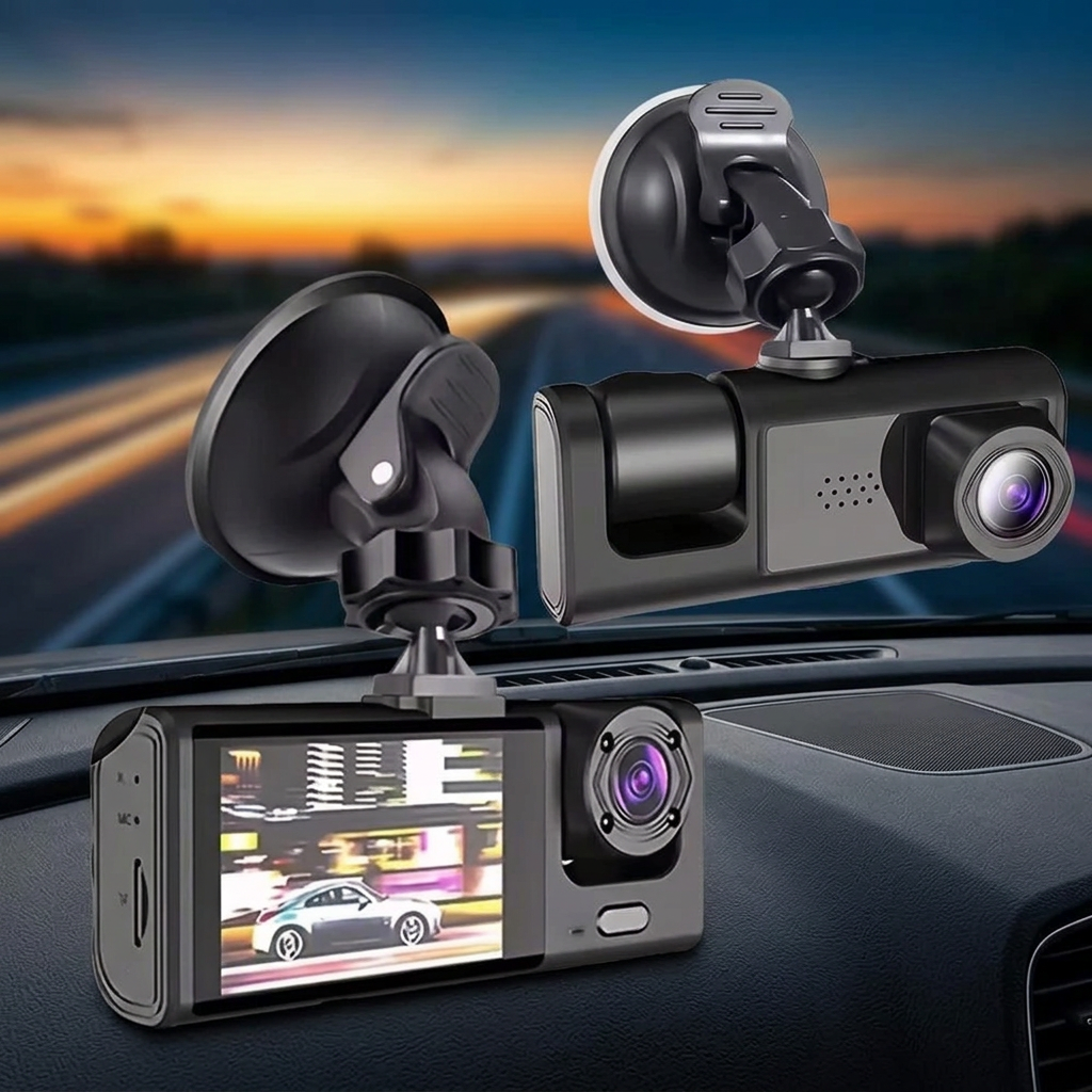 Cámara De Coche Con 3 Cámaras, Pantalla Y Visión Nocturna