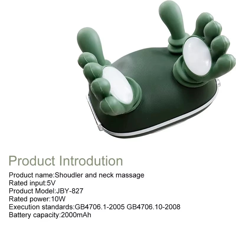 Bionic Finger Neck Shoulder Trapezius Muscle Relax Massager Neck Cervical Kneading Massage Shawl Brushless Motor Neck Masajeador