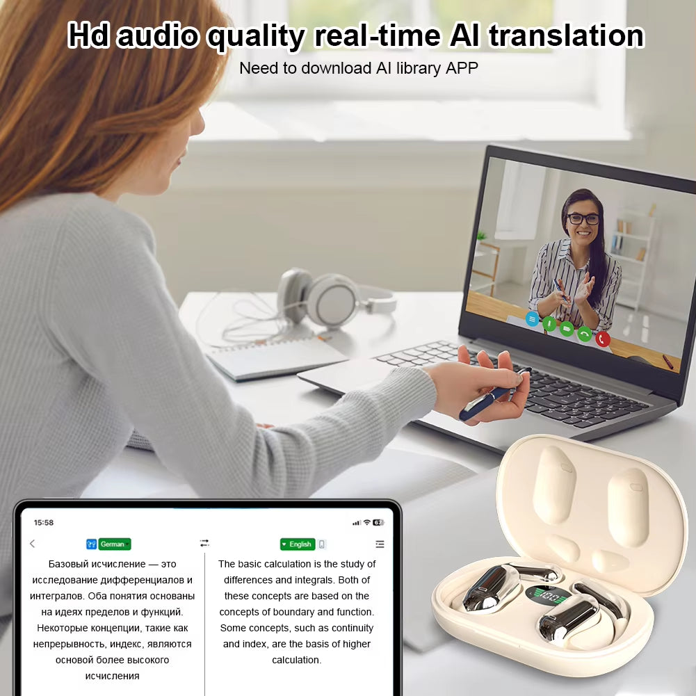 Auriculares Traductores Con IA En 144 Idiomas Y Cancelación De Ruido
