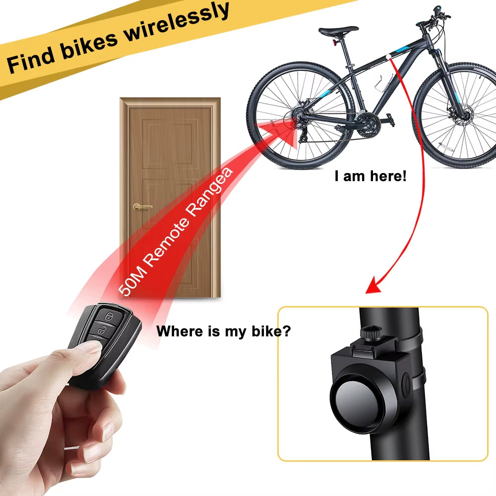 Alarma Antirrobo Recargable Con Mando Para Bici Y Moto