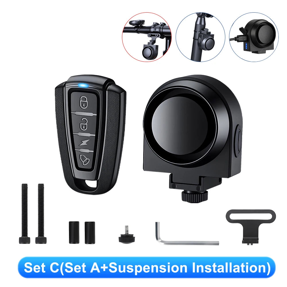 Alarma Antirrobo Recargable Con Mando Para Bici Y Moto