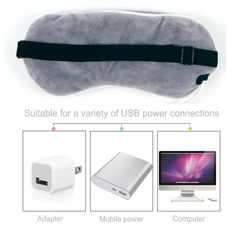 USB Heating Steam Eyeshade Sleeping Eye Mask anti Dark Circle Eye Patch Eye Massager Fatigue Relief Sleep Travel Eye Shade Mask