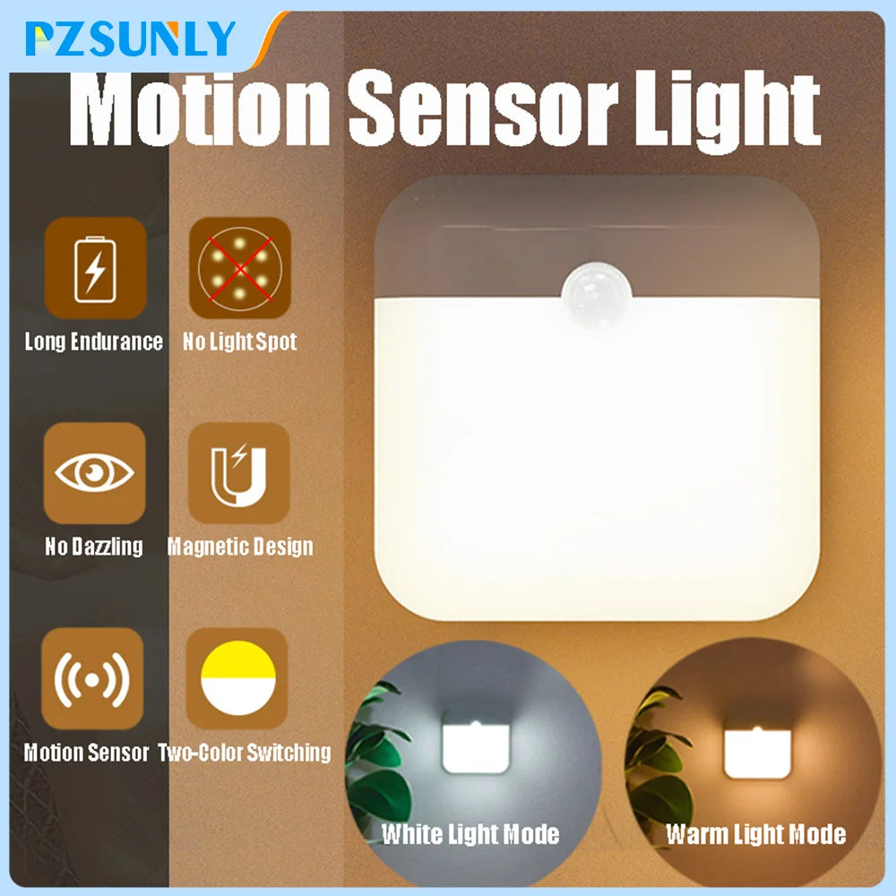 Luz LED Recargable Con Sensor De Movimiento Para Armarios Y Escaleras