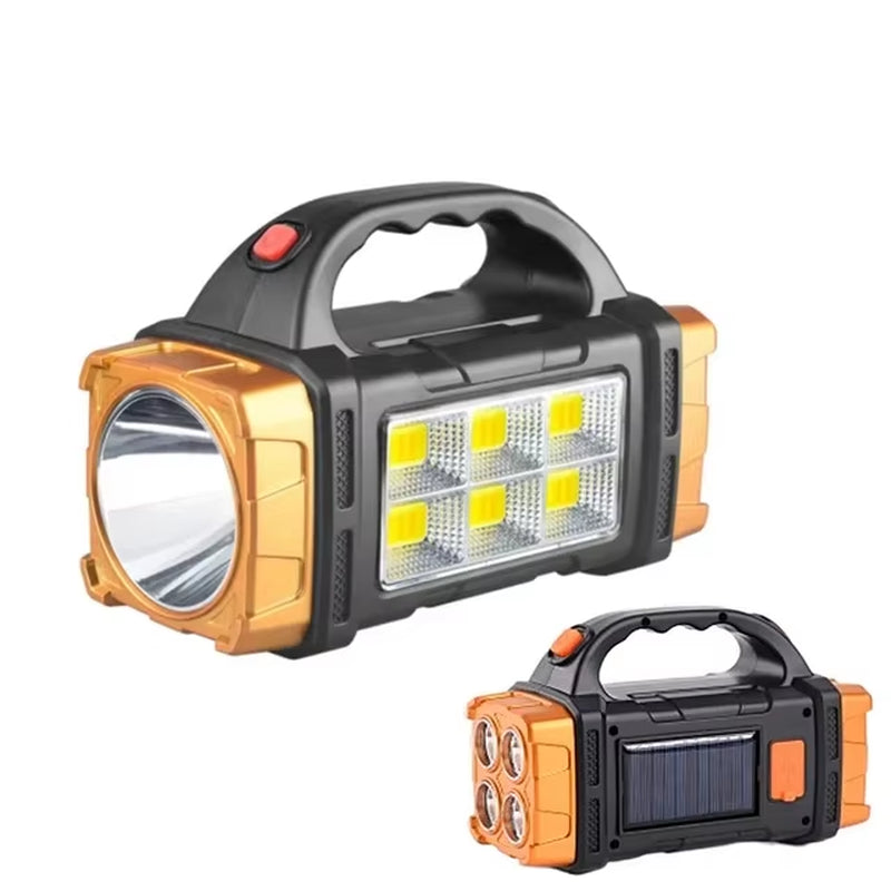 Linterna Solar Recargable Con Luz De Trabajo Y Carga Para El Móvil