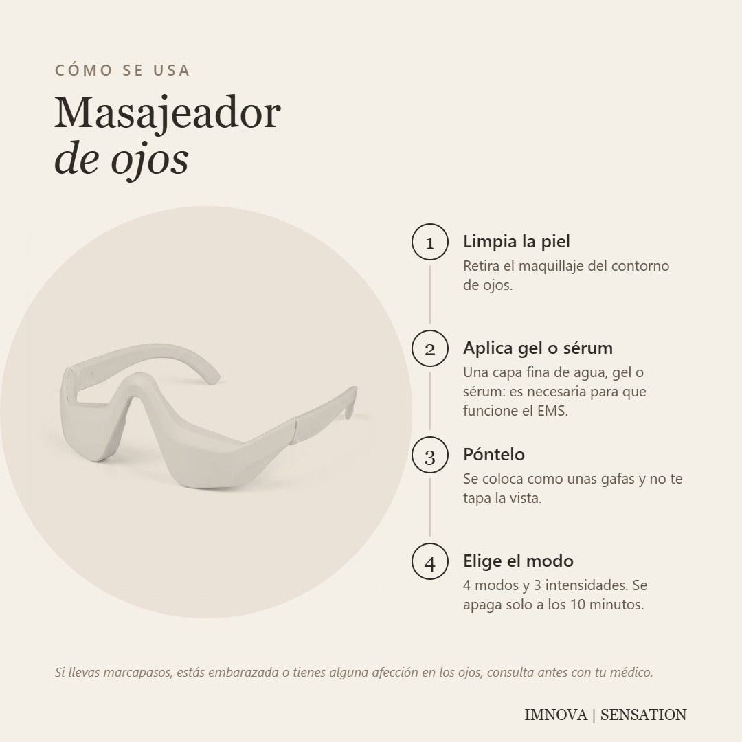 Masajeador De Ojos Con Calor Y Vibración Para El Cansancio Visual