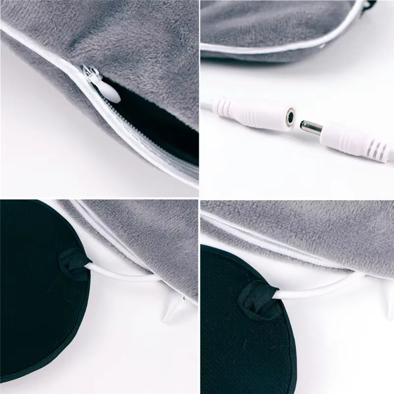 USB Heating Steam Eyeshade Sleeping Eye Mask anti Dark Circle Eye Patch Eye Massager Fatigue Relief Sleep Travel Eye Shade Mask